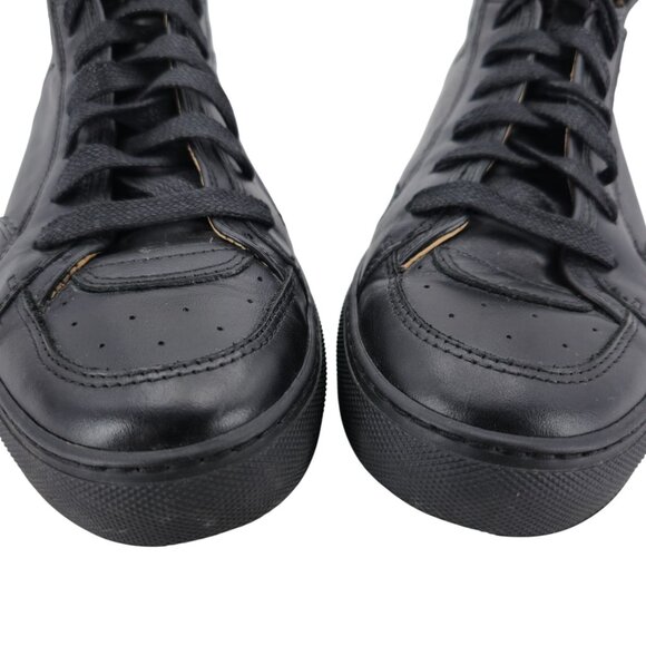 MM6 Maison Margiela Black Nappa Calfskin High Top Sneakers Mens 7 Casual Shoes - Picture 6 of 10